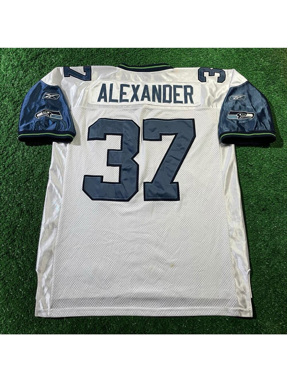 Vintage Reebok NFL Seattle Seahawks Shaun Alexander 37 Authentic Jersey Sewn 50